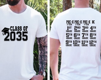 Class Of 2035 Shirt, Class Of 2035 Grow With Me Shirt, 2035 Graduation Tee, Class Of 2035 Shirt, Class Of 2035 Gift