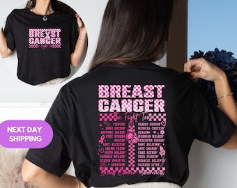Breast Cancer Tour Shirt, The Fight Tour Tee, Breast Cancer October Shirt, Breast Cancer T-Shirt, Pink Ribbon, Gift for Breast Cancer