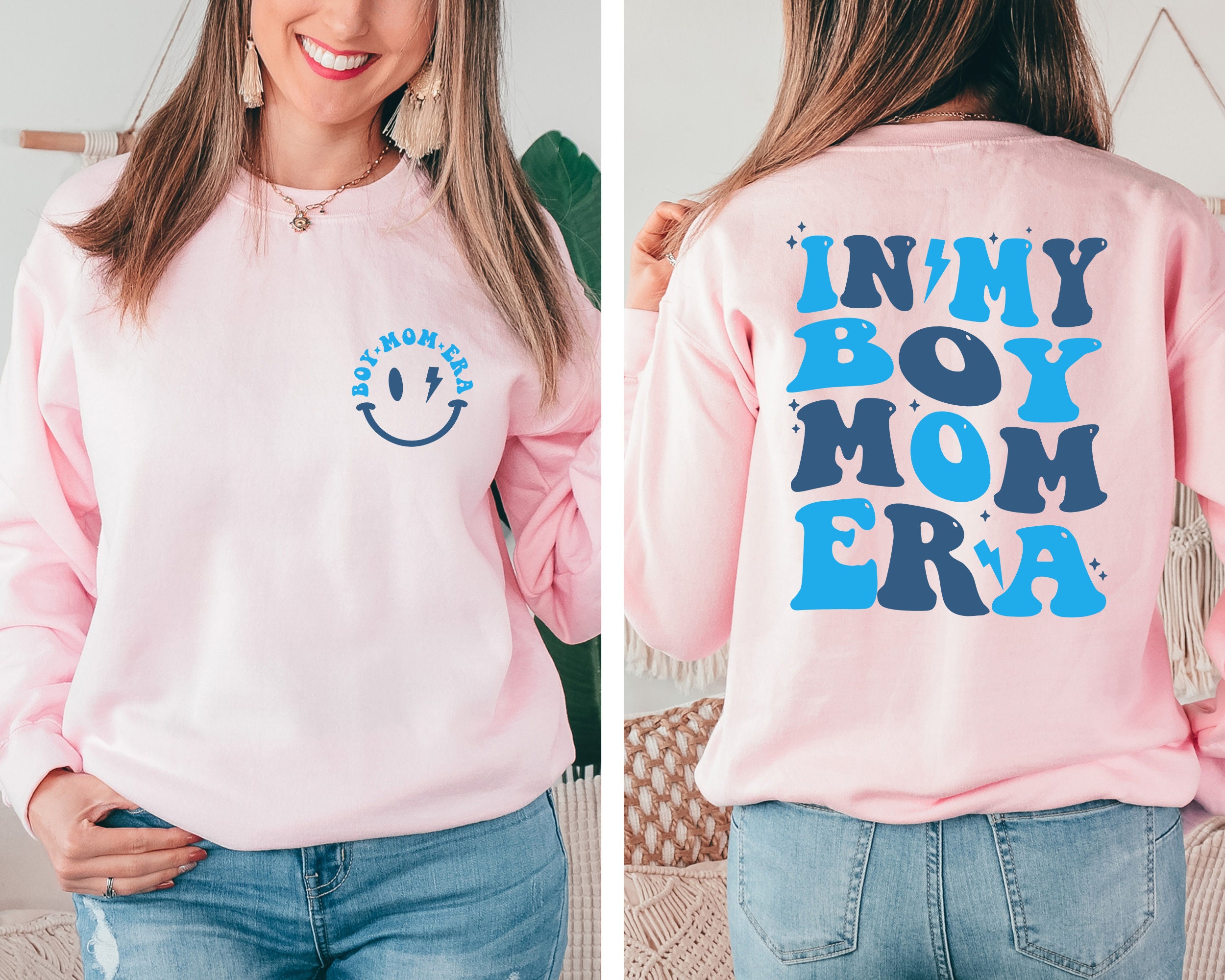 In My Boy Mom Era Sweatshirt Boy Mom Hoodie Boy Mom Sweater Etsy