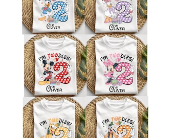 Custom Disney Im Twodles Birthday Girl Shirt, Mickey And Friends T-Shirt, Disneyland Family Tee