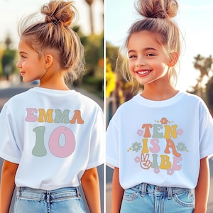 Ten is a Vibe Birthday Tee, 10th Birthday Girl Shirt, 10th Birthday Outfit, Retro Groovy Tenth Birthday Shirt, Groovy 10TH Birthday Party