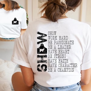 Youth Stock Show Shirt,  Farm Life Shirt, Show Mom Tee, Fair life, Livestock Tee Pig Shirt. Lamb Goat  Steer Dairy cow Horse Shirt