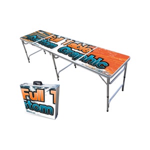 Custom Folding Aluminum Beer Pong Table w/ OPTIONAL Cup Holes & LED Lights