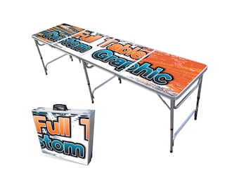 Custom Folding Aluminum Beer Pong Table w/ OPTIONAL Cup Holes & LED Lights