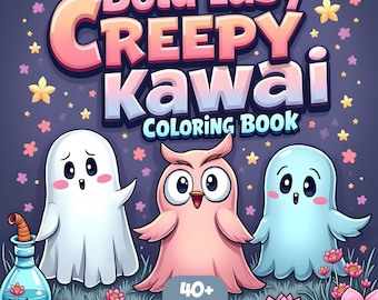 Creepy Kawaii Coloring Pages: Bold & Easy, 40+ Printable Designs (PDF/JPG Download)