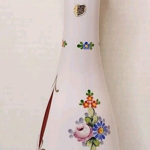 Vintage Bohemia Crystal White Cut to Cranberry Cased Glass Decanter With Stopper
