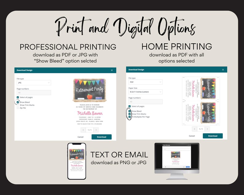 May include: A digital download for a retirement party invitation. The invitation features a chalkboard with colorful crayons and the text "Retirement Party". The invitation is available in PDF, JPG, and PNG formats.