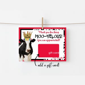 Teacher Appreciation Chick-Fil-A Gift Card Holder Printable (Instant Download)