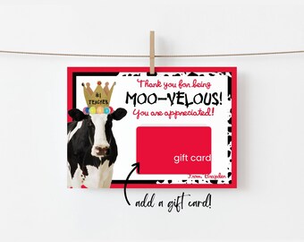 Teacher Appreciation Chick-Fil-A Gift Card Holder Printable (Instant Download)