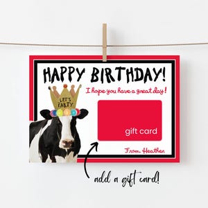 Chick-fil-A Geburtstagsgeschenkkarte Druckbare Vorlage Chick-fil-A-Geschenk Geschenkkartenhalter Einfach zu drucken Versuchen Sie es vor dem Kauf Chickfila