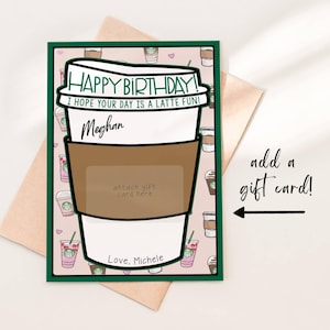Tarjeta de cumpleaños de Starbucks Agregar tarjeta de regalo Plantilla imprimible Tarjeta de regalo de Starbucks Tarjeta de regalo de cumpleaños de Starbucks Pruébelo antes de comprar Fácil de editar