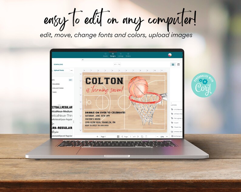 Basketball Birthday Party Invite Printable Template Basketball Party