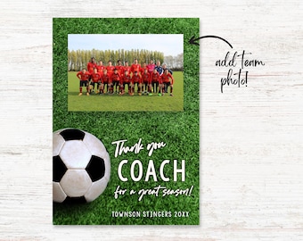 End of Season Soccer Coach Photo Gift, Soccer Team Photo Printable Template, Soccer Team Photo Template  A4, 8x10, Soccer Team Coaches Gift