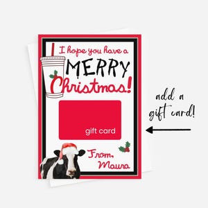 Weihnachtsgeschenkkarte druckbare Vorlage, Weihnachtsferien Chick-fil-A Geschenkkartenhalter, Chick-fil-A Weihnachtsgeschenk einfach zu drucken