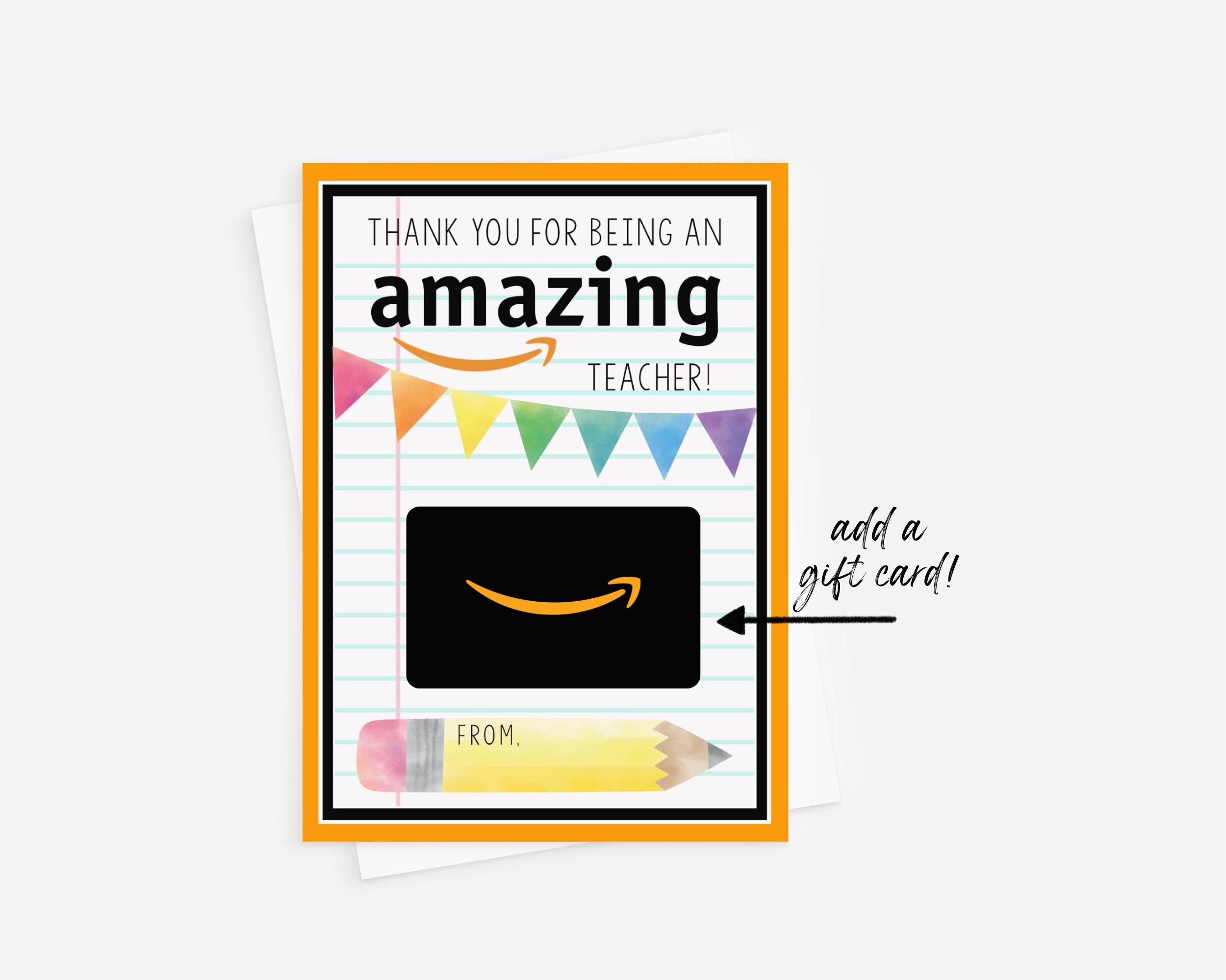 Teacher Appreciation Amazon Gift Card Teacher Gift Card Template Amazon