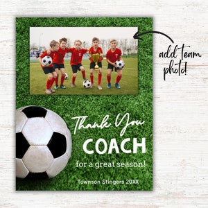 End of Season Soccer Coach Photo Gift, Soccer Team Photo Printable Template, Soccer Team Photo Template  A4, 8x10, Soccer Team Coaches Gift