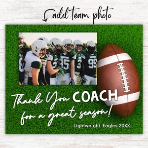 Voetbalcoach team fotocadeau einde seizoen voetbalcoach bedankcadeau voetbalteam fotosjabloon A4, 8 x 10, Try Before You Buy