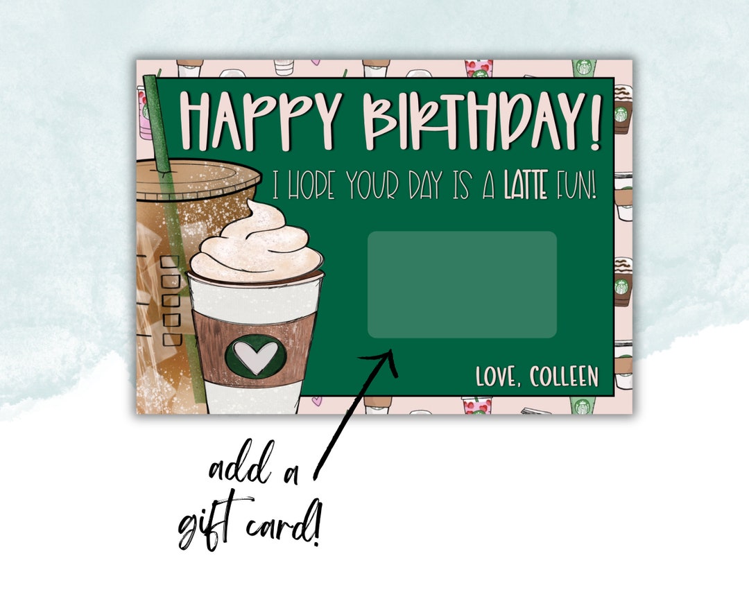 Birthday Starbucks Gift Card Printable Template Add Starbucks Gift Birthday Starbucks Gift Card Printable Template Add Starbucks Gift