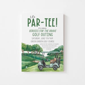 Golf Outing Invite Printable Template Golf Par-tee Invitation Printable Digital Golf Outing Invite Try Before You Buy Easy to Edit