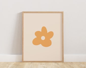 Digital Download • Flower Icon Print • Retro Home Decor • Typography Wall Art • Trendy Printable Posters • Minimalist Prints