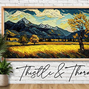 フレーム TV アート - 印象派スタイル - Samsung フレーム TV ペインティング - インスタント デジタル ダウンロード ペインティング - 風景画