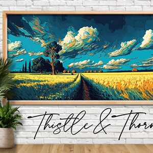 フレーム TV アート - 印象派スタイル - Samsung フレーム TV ペインティング - インスタント デジタル ダウンロード ペインティング - 風景画