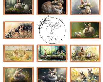 TV Art Easter Bundle! - 11 Easter Themed Samsung Frame TV Art  - Samsung Frame TV Painting - Instant Digital Download
