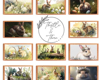 TV Art Easter Bundle! - 11 Easter Themed Samsung Frame TV Art  - Samsung Frame TV Painting - Instant Digital Download