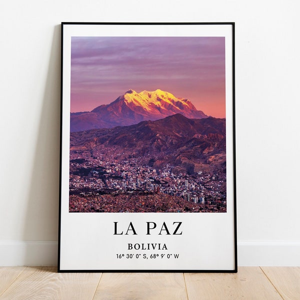 La Paz Poster, La Paz Bild, Bolivien Foto, Bolivien Print, Südamerika Fotografie, Südamerika, Reise Poster