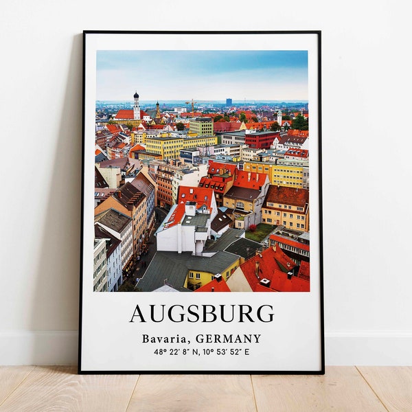 Augsburg Poster, Augsburg Germany, Germany Picture, European Picture, European City, Europe City Poster, Travel Print