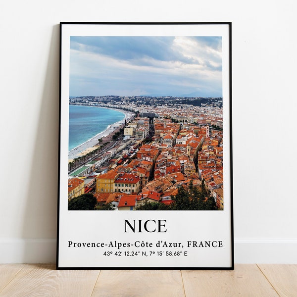 Nice Poster, Nice France, France Picture, European Picture, European City Photo, Europe City Poster, Travel Print