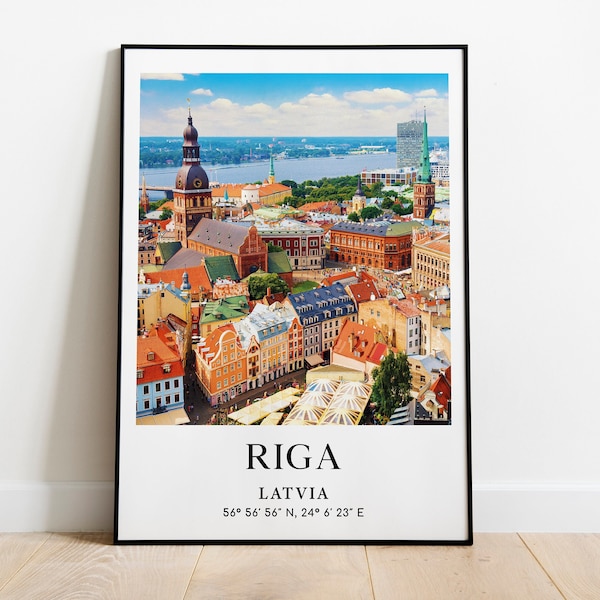 Riga Poster, Riga Latvia, Latvia Picture, European Picture, European City, Europe City Poster, Travel Print