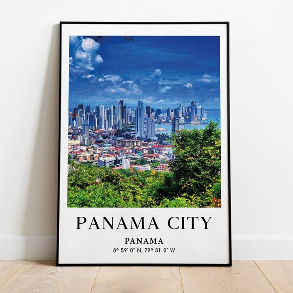 Poster della città di Panama, foto di Panama, foto dell'America centrale, fotografia dell'America centrale, stampa di viaggio, poster di viaggio