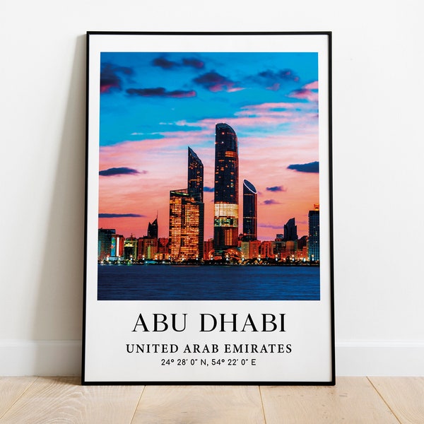 Abu Dhabi Poster, UAE Picture, United Arab Emirates Photo, Asia Photography, Asia Picture, Travel Poster, City Print