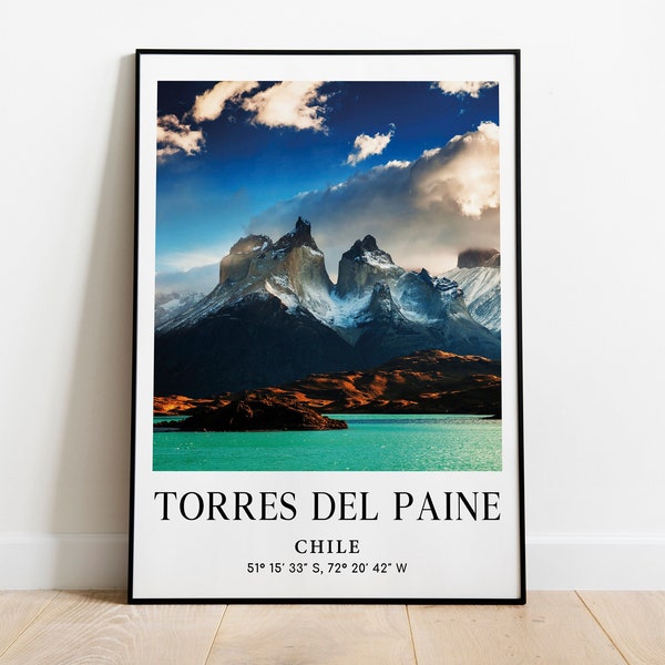 Torres Del Paine Poster, Torres Del Paine Picture, Chile Picture, South America Photo, South America, Travel Poster