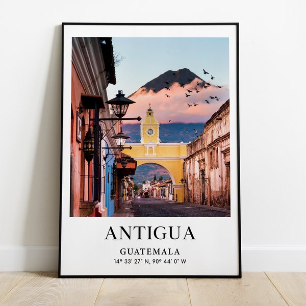 Antigua Poster, Guatemala City Picture, South America Photography, South America, Travel Poster, City Photo