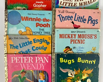 Little Golden Books, vintage 1970s children's hard cover story books, various titles