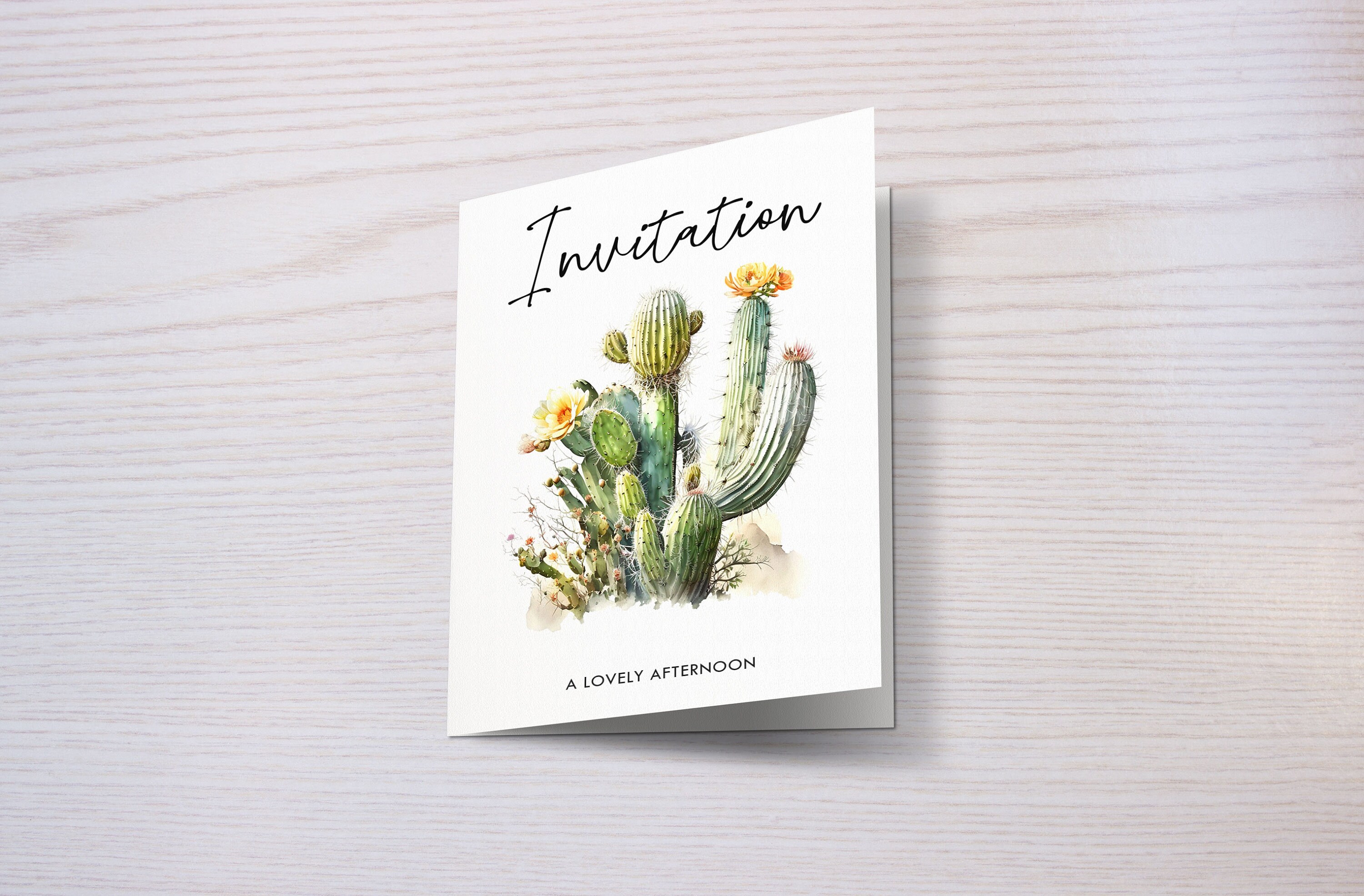 Saguaro Cactus Blossom Watercolor - 12 High Quality Jpgs - Digital ...
