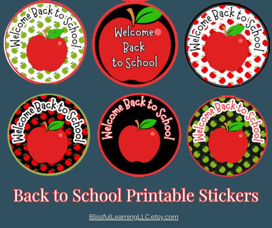 Back to school printable stickers school open house stickers teacher