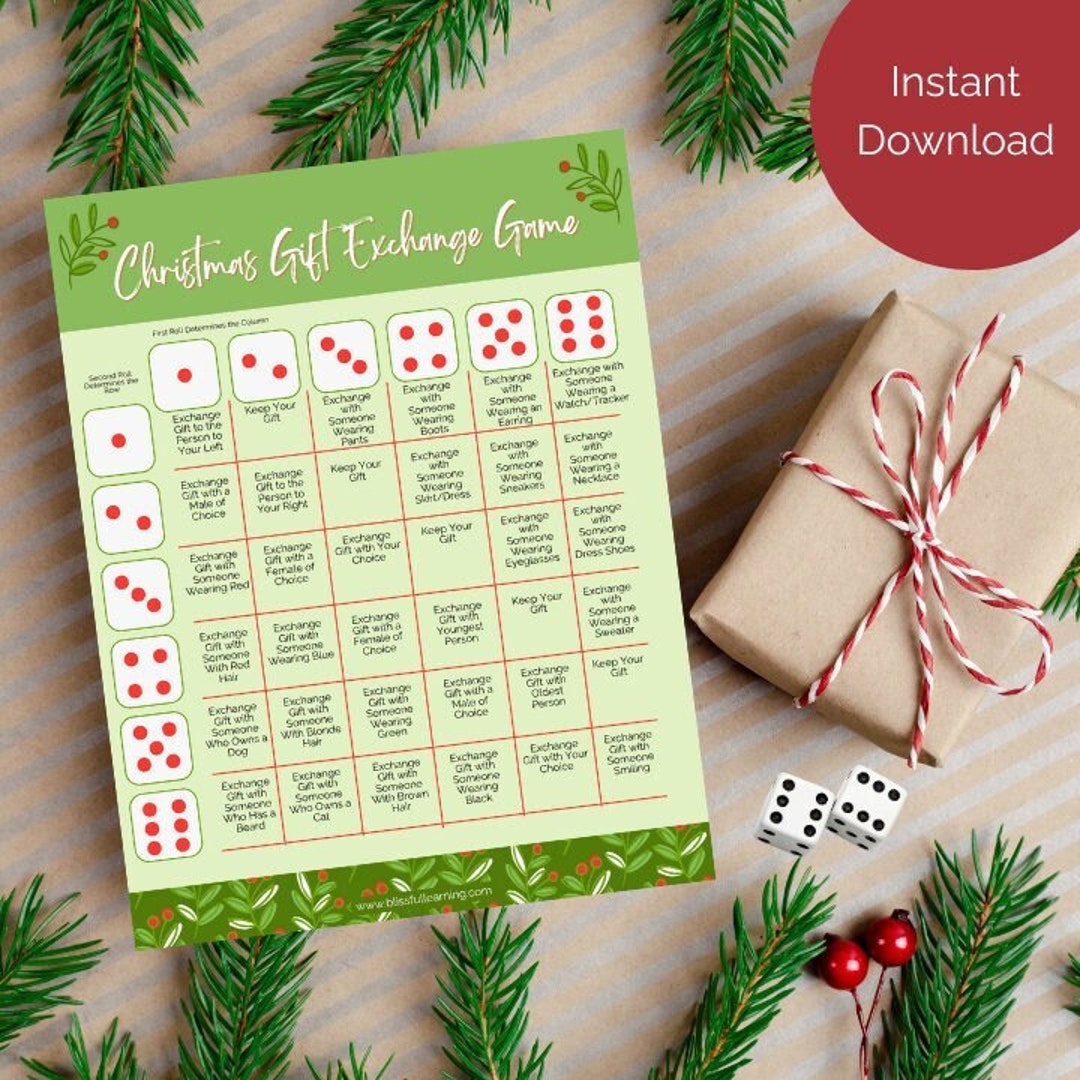 Christmas Gift Exchange Game Printable Holiday Present Swap Christmas unleash-the-fun-with-this-exciting-gift-exchange-game