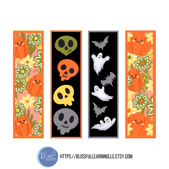 Halloween Printable Bookmarks, Halloween Party Favor, Trick or Treating ...