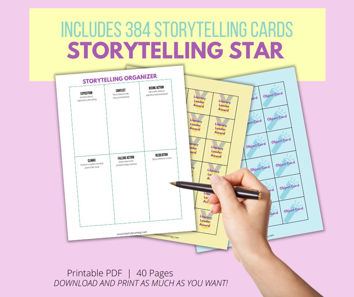 Teacher Game, Storytelling Fun, Printable Learning Game, Teacher Gift, Family Game Night, Party ...