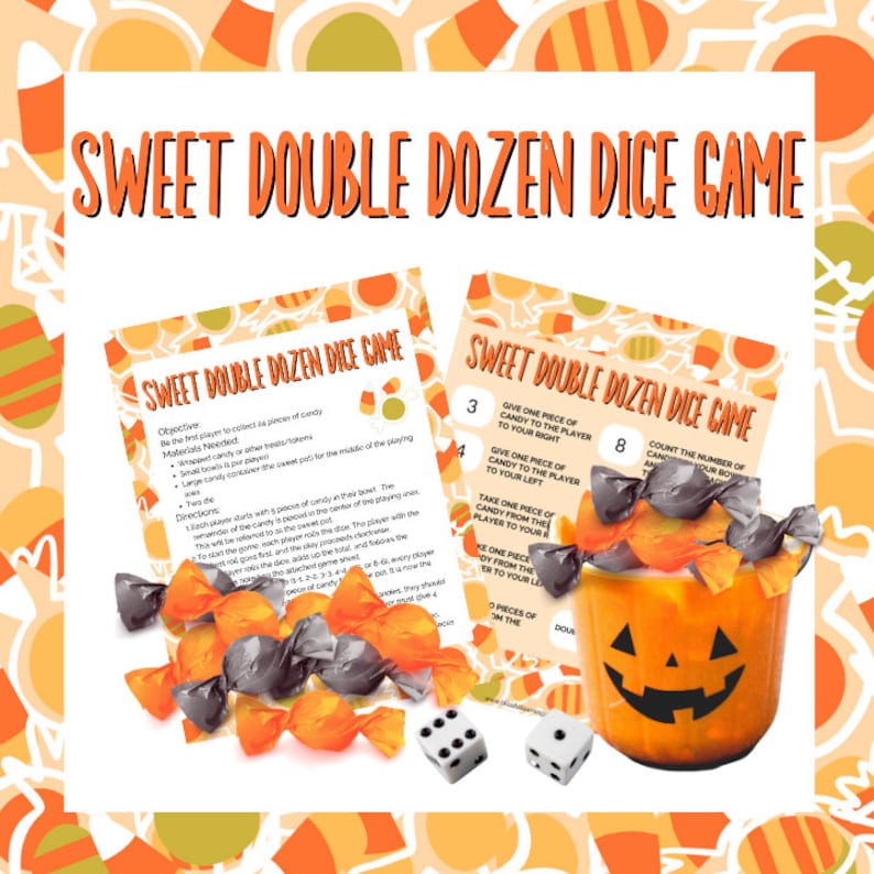 Halloween Candy Dice Game Printable