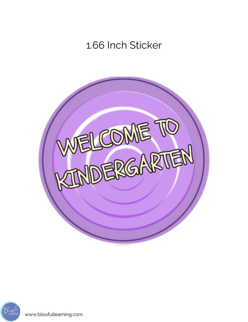 Welcome To Kindergarten Printable Stickers 1st Day Of School Sticker Welcome to kindergarten printable stickers 1st day of school sticker