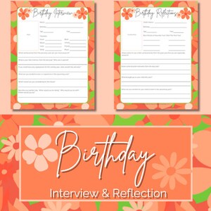 Birthday Interview Printable for Kids - Parent Reflection Sheet - Capture Milestones - 8.5 x 11 inches - Perfect for Memory Boxes and Binder