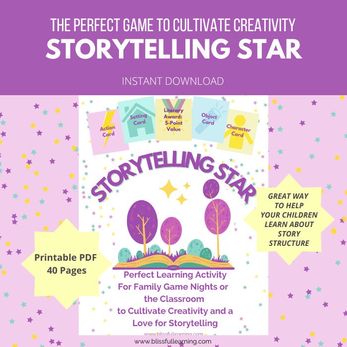 Teacher Game, Storytelling Fun, Printable Learning Game, Teacher Gift ...