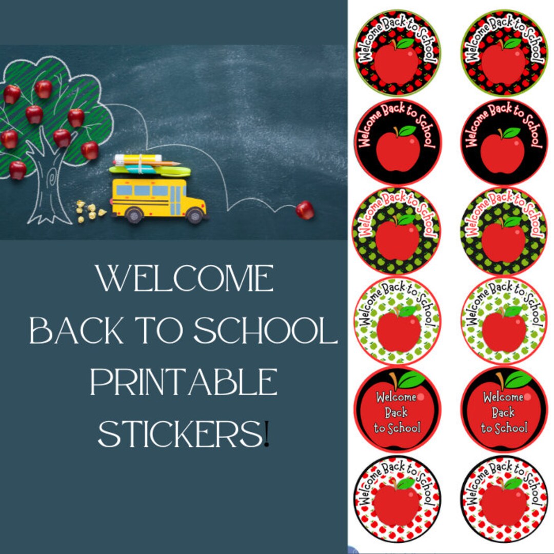 Back to school printable stickers school open house stickers teacher