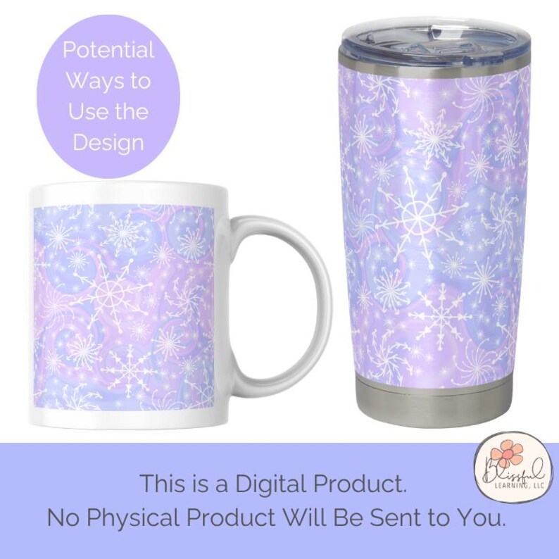 Snowflake Seamless Pattern, Festive Holiday Printable Paper, Pastel ...