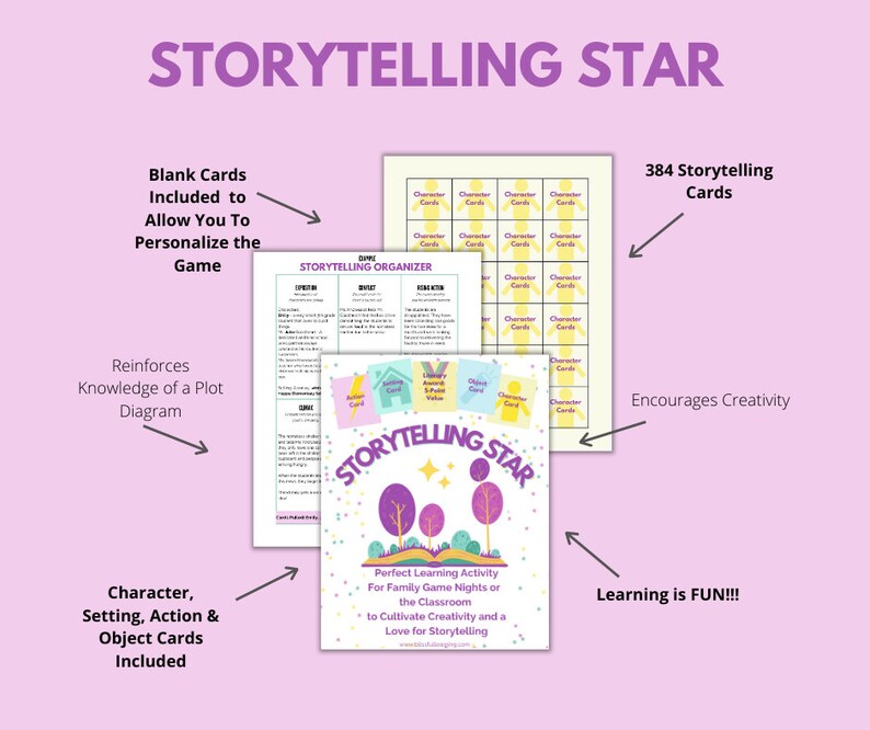 Teacher Game, Storytelling Fun, Printable Learning Game, Teacher Gift ...