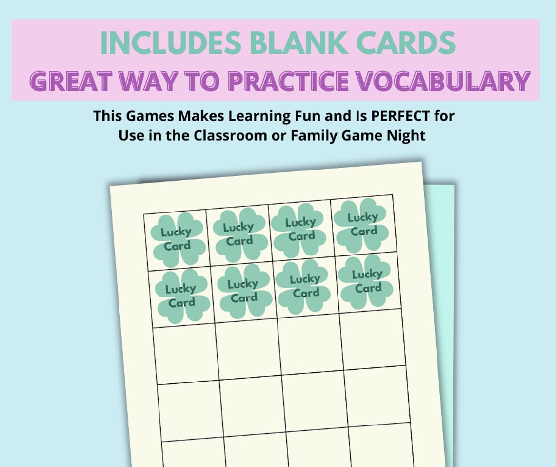 Teacher Game, Storytelling Fun, Printable Learning Game, Teacher Gift, Family Game Night, Party ...